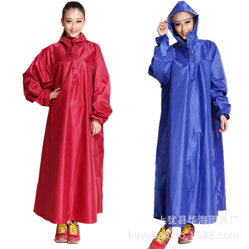 Factory direct outdoor long-sleeved raincoat electric car motorcycle men's travel multifunctional raincoat women's Oxford cloth thickened Factory direct outdoor long-sleeved raincoat electric car motorcycle men's travel multifunctional raincoat women's Oxford cloth thickened