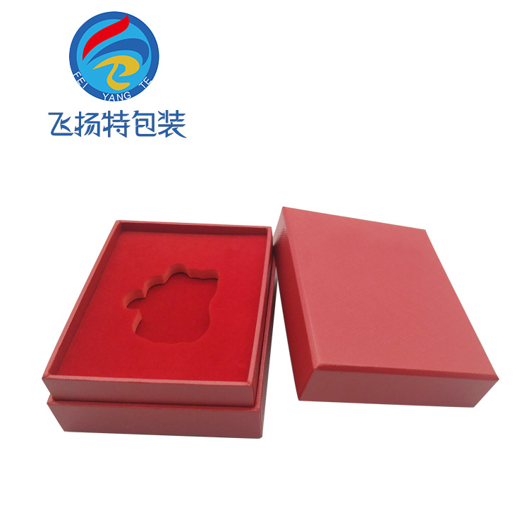 厂家直销红色天地盖纪念勋章盒 徽章胸针奖牌勋章U盘礼品首饰盒子