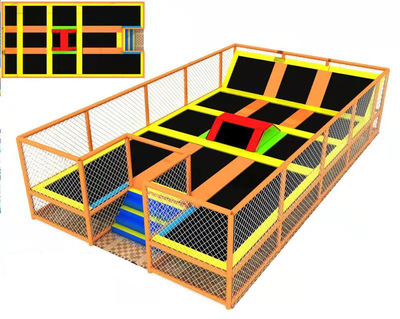 Net Red Jumping bed Playground Facility Amusement Park large Trampoline equipment Market children Mischievous Castle parts