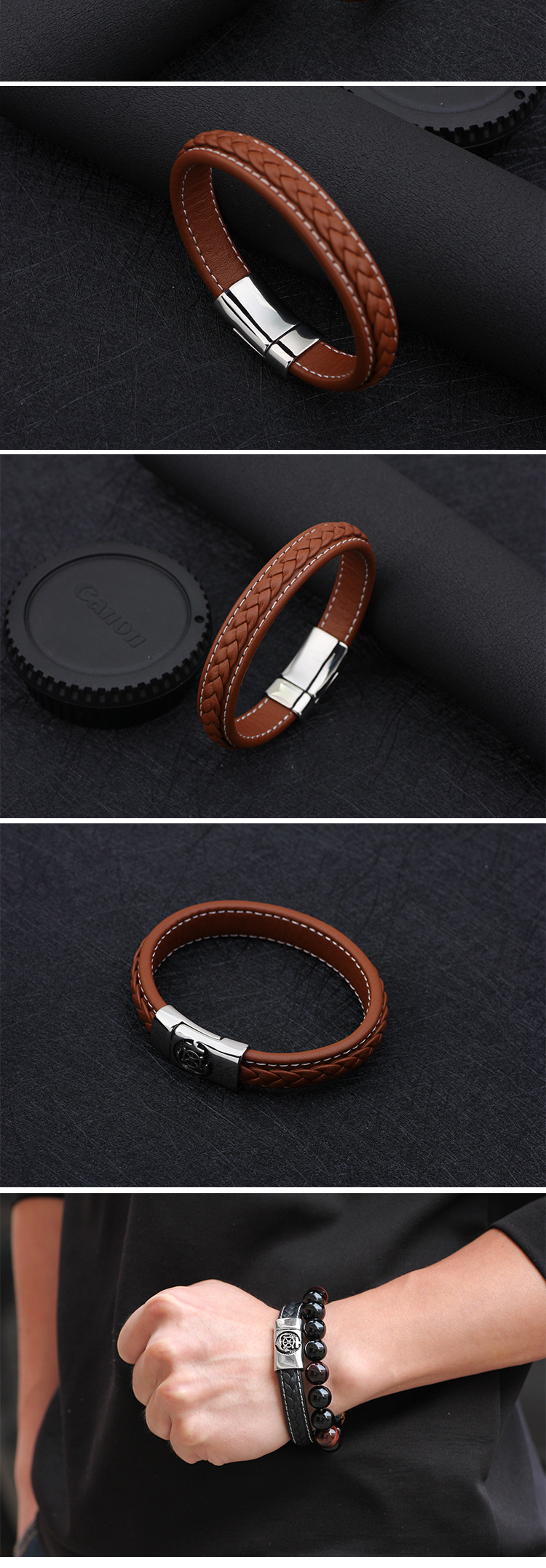 Nueva Pulsera De Acero Inoxidable Con Ancla Para Hombre display picture 3