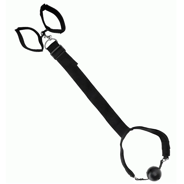 Cross -border dedicated to restraining strap leather cervical clicks backhand plug bundle handcuffs and fun restraint set sextoy