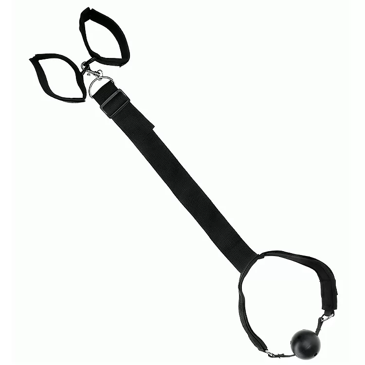 Cross -border dedicated to restraining strap leather cervical clicks backhand plug bundle handcuffs and fun restraint set sextoy