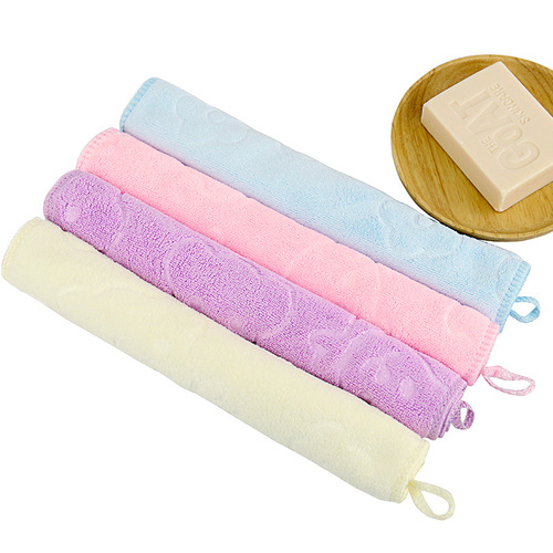 Superfine Fiber Towel 25X25 Soft Floral Gift Towel Kindergarten Small Square Towel Wholesale