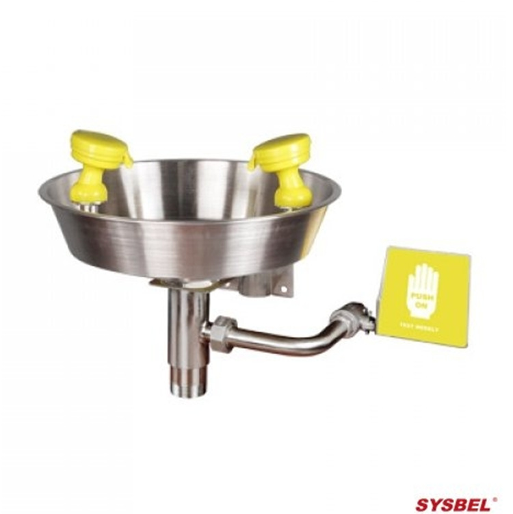 西斯贝尔WG7023不锈钢挂壁式洗眼器，洗眼器价格紧急清洗眼睛