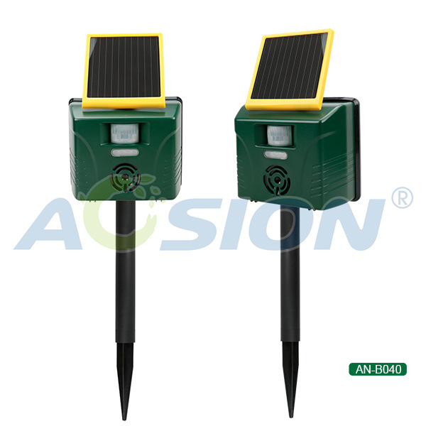 奥讯室外太阳能多功能超声闪光动物驱赶器带警报声伙伴呼应功能