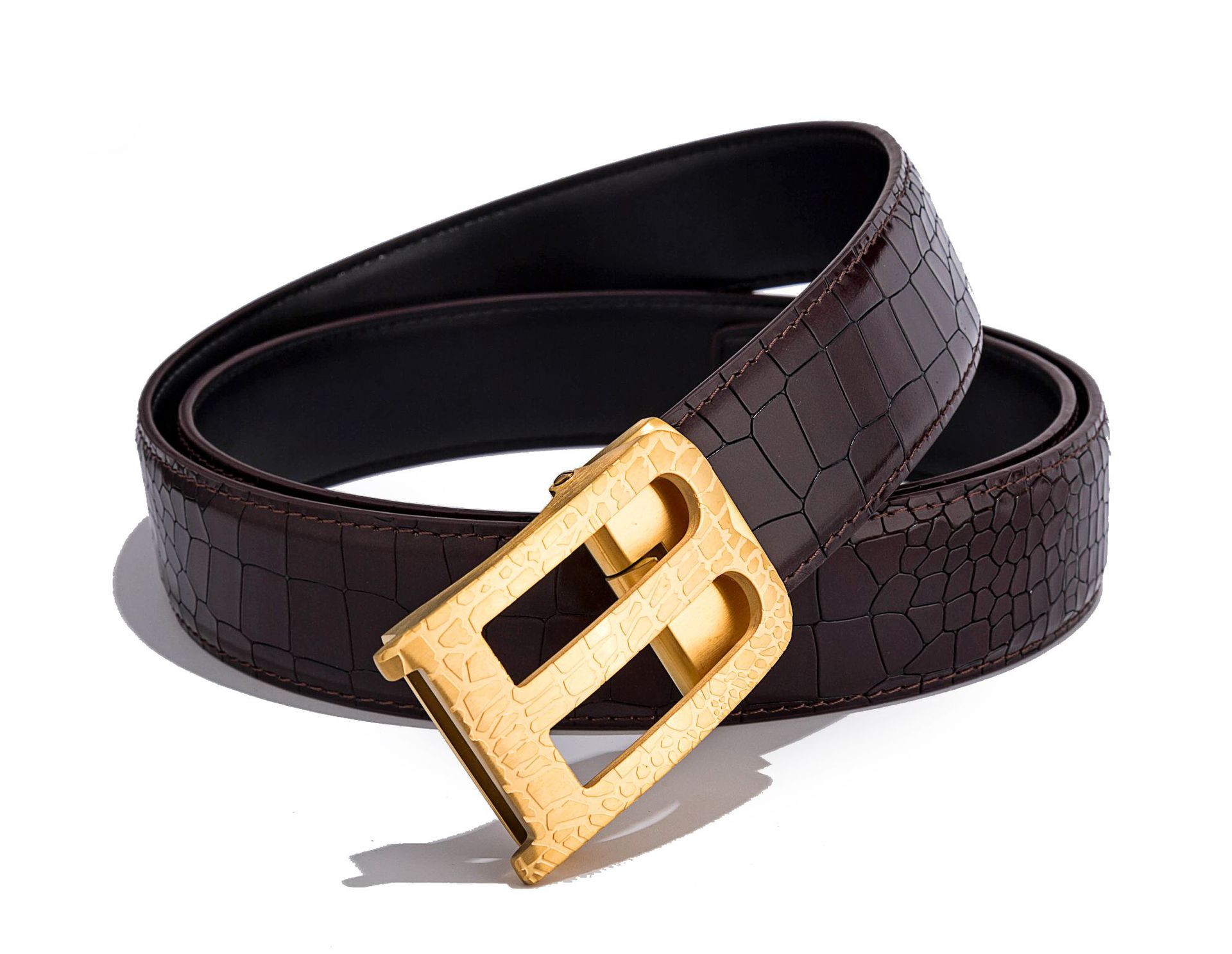 Elite quality double-sided import leather belt