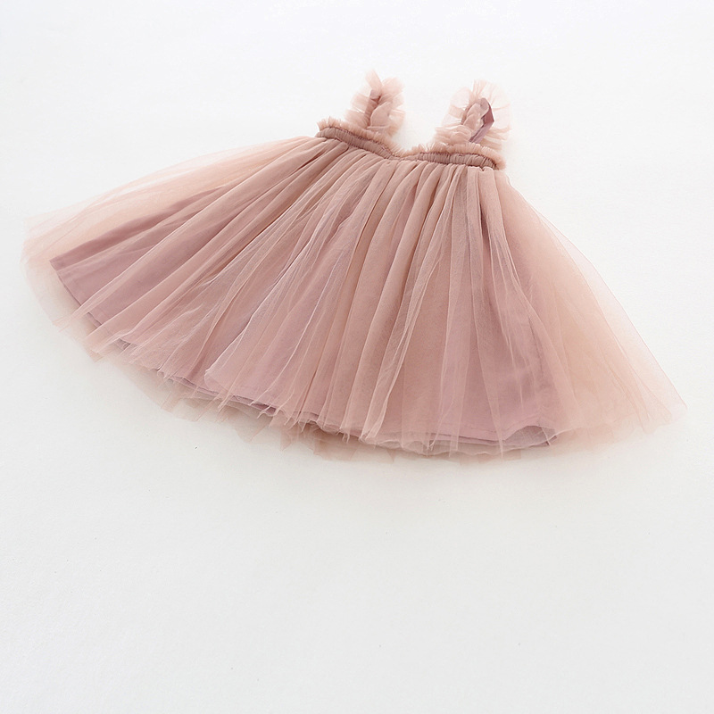 Princess Solid Color Polyester Girls Dresses display picture 3