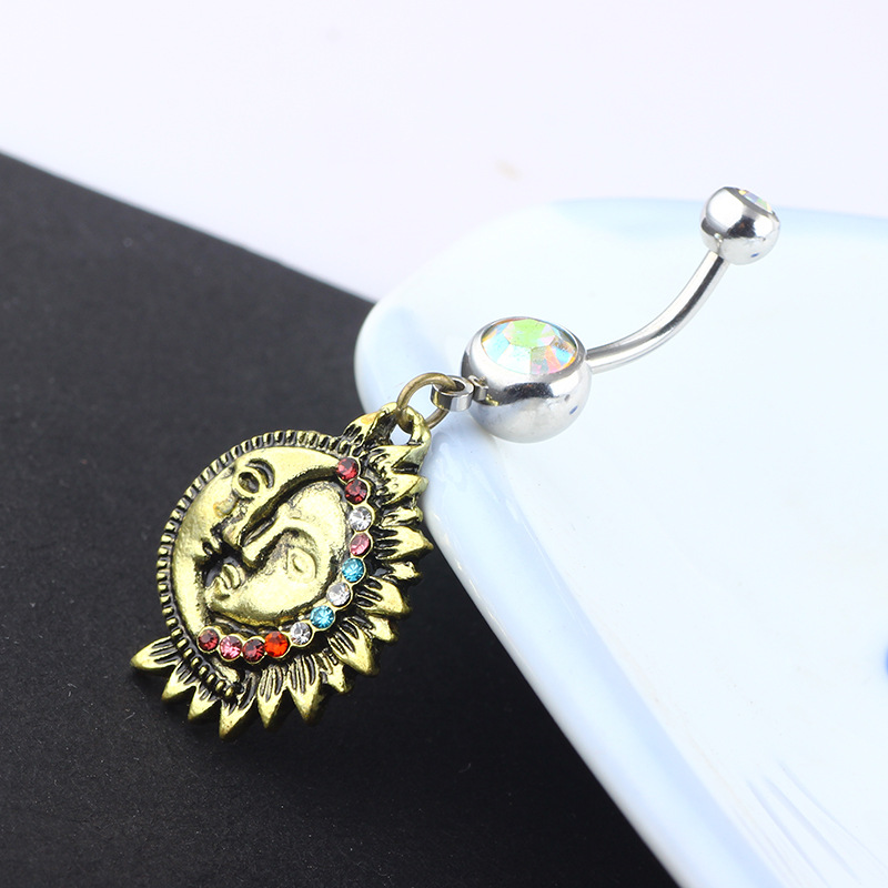 Medical Steel Star Moon Navel Ring Belly Button Ring Body Piercing Jewelry Wholesale detail image 8