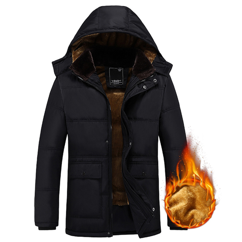 2021 abrigo acolchado de algodón de mediana edad y ancianos abrigo acolchado de algodón para hombres forrado de lana engrosado abrigo acolchado de algodón con capucha de papá abrigo corto ropa de hombre