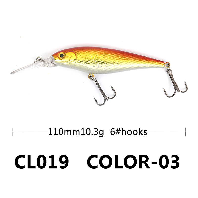 Sinking Minnow Fishing Lures 110mm 10.3g Haed Baits Fresh Water Bass Swimbait Tackle Gear