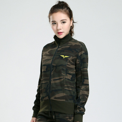 spring clothes outdoors leisure time Camouflage wholesale Women's wear Uniform camouflage coat Long sleeve new pattern 318