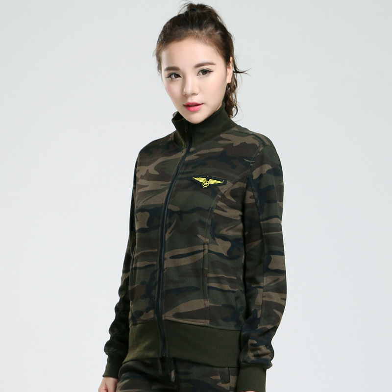 spring clothes outdoors leisure time Camouflage wholesale Women's wear Uniform camouflage coat Long sleeve new pattern 318