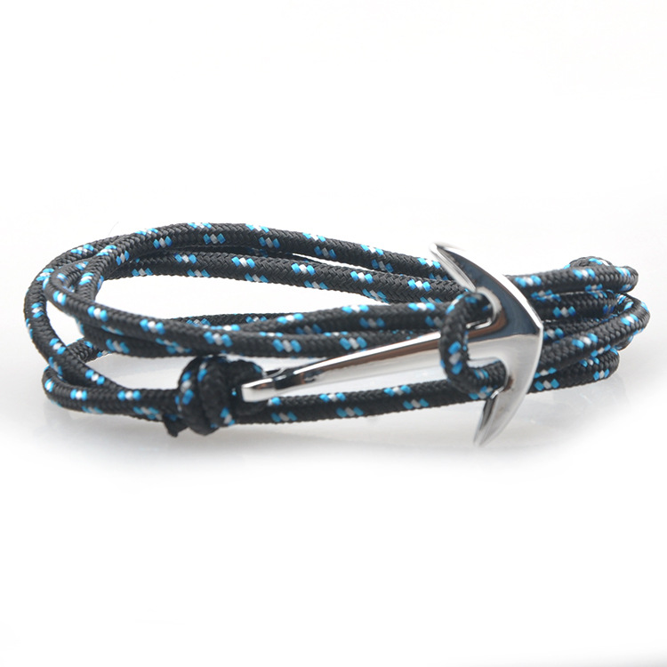14g Weight Bracelets Classification Alloy, rope Chain Material 1 Piece Quantity Daily, Street Occasion Alloy, rope Material Anchor Pattern Men's Gender Layered Design Casual, Retro, Simple Style Style Casual Retro Simple Style Anchor Alloy Rope Layered Men's Bracelets Men's Chain Bracelets 2