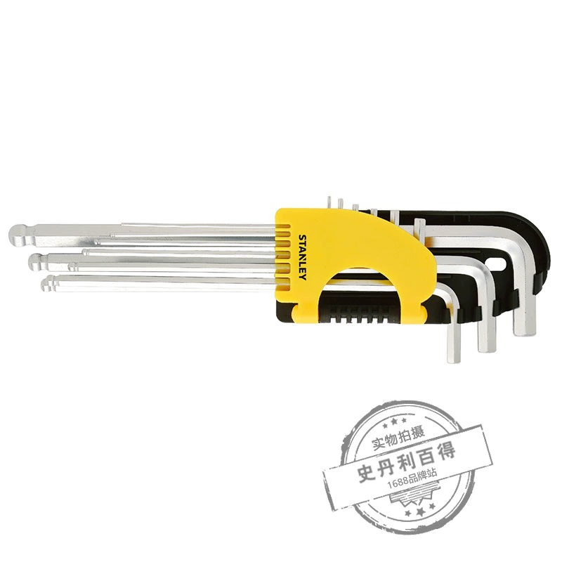 Set, long ball head, hexagonal wrench, 9 pieces, 10mm