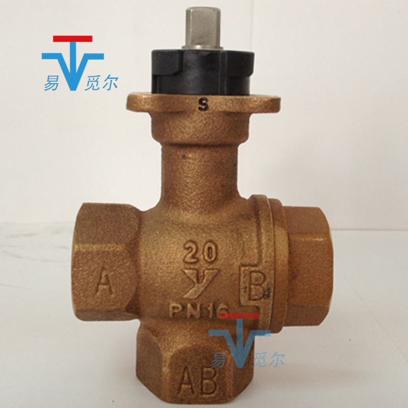 日本山武azbil温控调节阀 vy5303a0021 三通电动比例控制球阀dn20