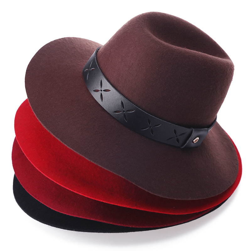 Sombrero Otoño e Invierno 2020 nueva moda europea y americana pura lana sombrero británico fuerza fábrica al por mayor entrega de una pieza