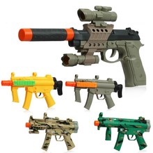 彩珀兒童玩具槍無子彈男孩電動仿真沖鋒槍音樂迷彩激光槍模型