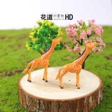 苔藓微景观装饰摆件玩偶材料 可爱长颈鹿DIY造景配件素材拍摄道具