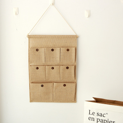 牆上收納袋挂袋布藝牆挂式手機挂牆置物門後壁挂床頭懸挂儲物挂兜