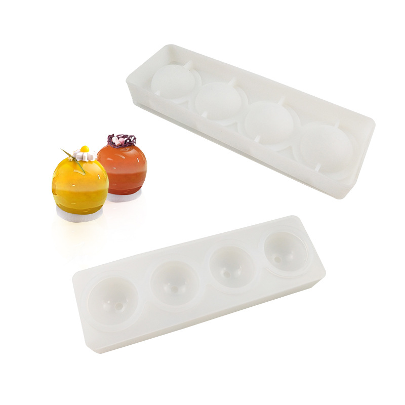 法式4连58号球慕斯硅胶蛋糕