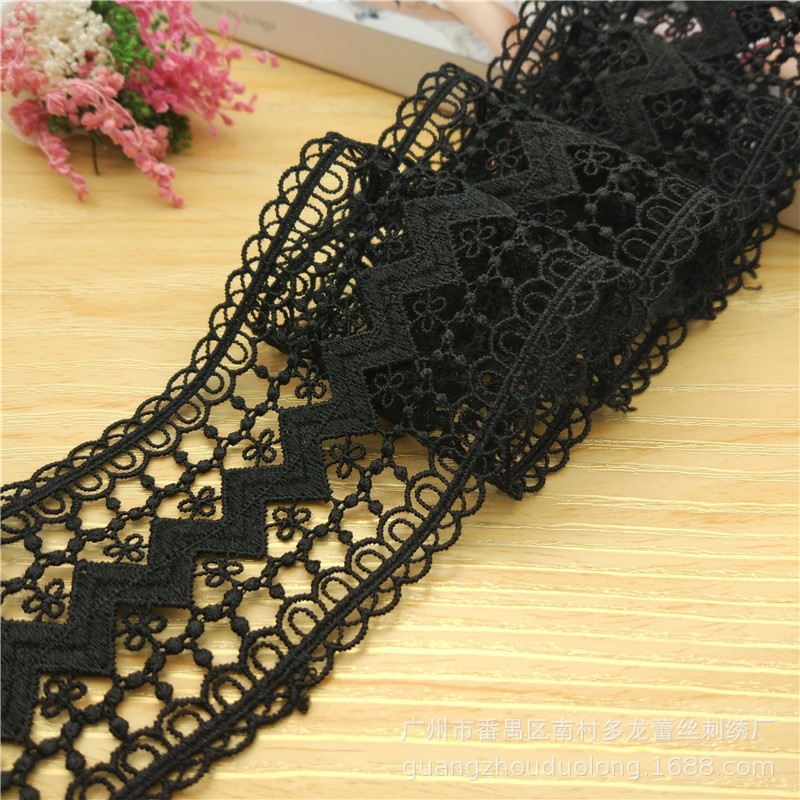 111848新品宽6cm涤纶丝水溶刺绣花边童装服装家纺装饰辅料