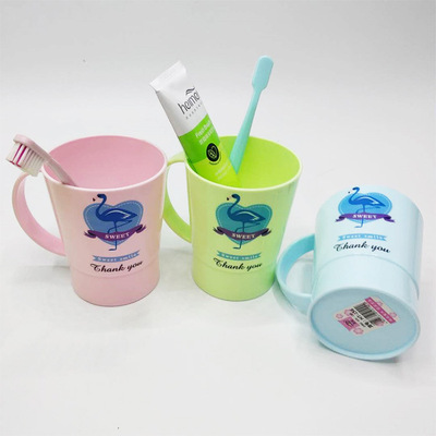 新款热销   创意情侣塑料漱口杯 居家日用加厚刷牙杯  卡通洗漱杯