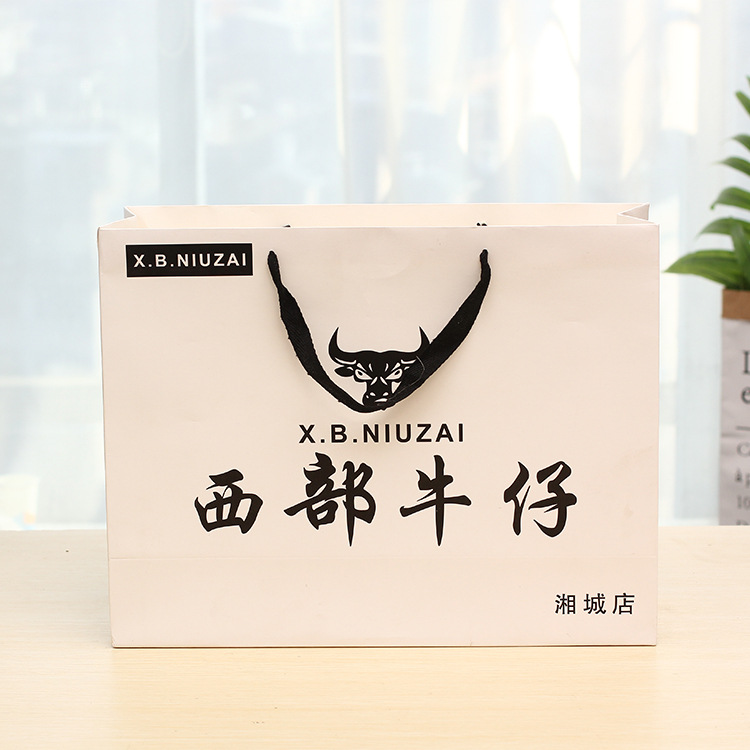 彩印手提袋定 制 广告白卡纸袋印刷 包装袋定 做牛皮纸袋礼品袋
