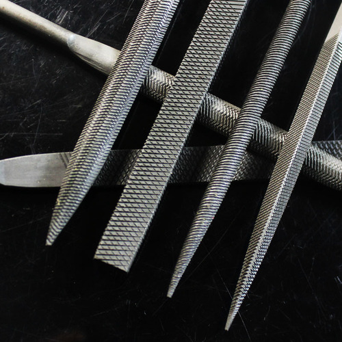 Pneumatic reciprocating file head AF5 electric grinding knife 6mm coarse-tooth flat round grinding powerful polishing tool accessory