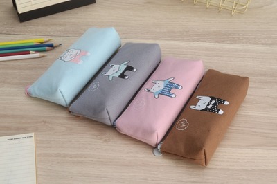 恒品 创意萌兔三角笔袋，小清新学生收纳文具盒|ms