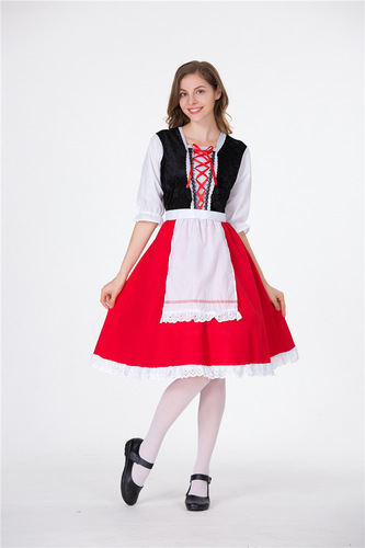 Carnival Halloween cosplay costume party Little Red Riding Hood stage performance dress for women adult princess outfit