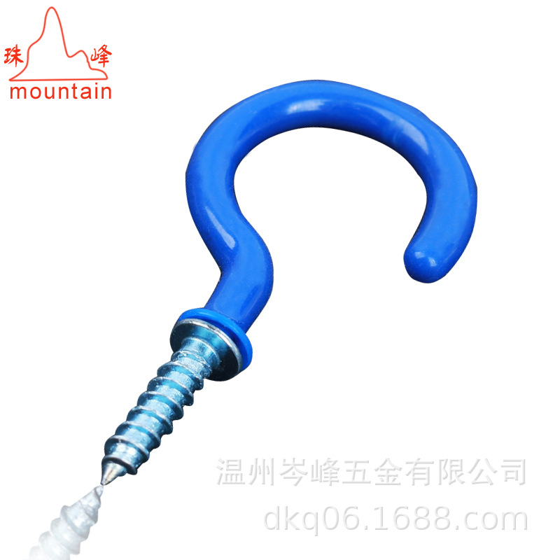 Fábrica en stock suministro directo de plástico recubierto de plástico gancho de la taza de color recubierto de plástico gancho de protección del medio ambiente de plástico PP gancho para transfronterizo