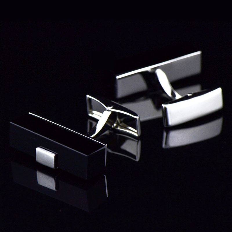 INBO long black agate cufflinks cufflinks men's French shirt cuff buttons 806cufflinks/155934
