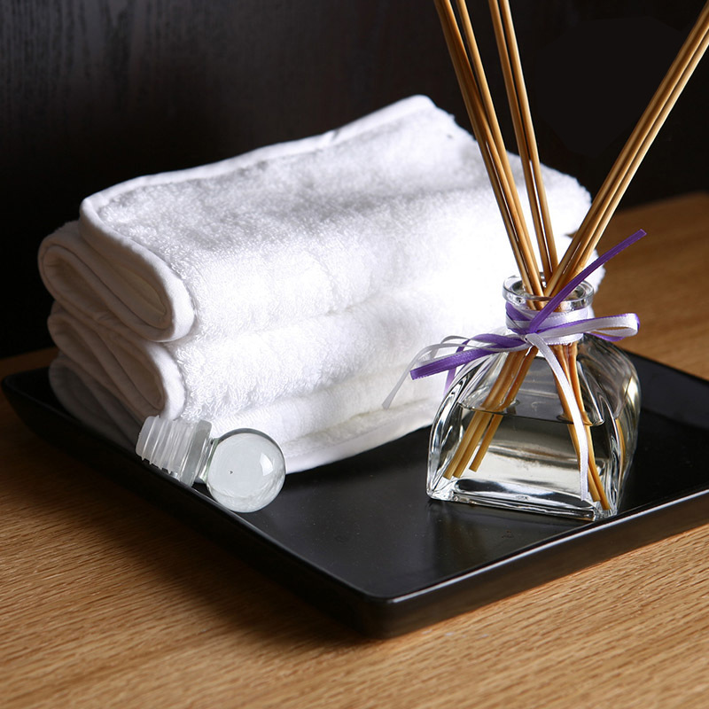 精品主题宾馆酒店布草全棉纯棉白色16支螺旋方巾毛巾用品厂家批发|ms