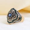Retro sapphire ring, classic jewelry, European style, suitable for import, wholesale