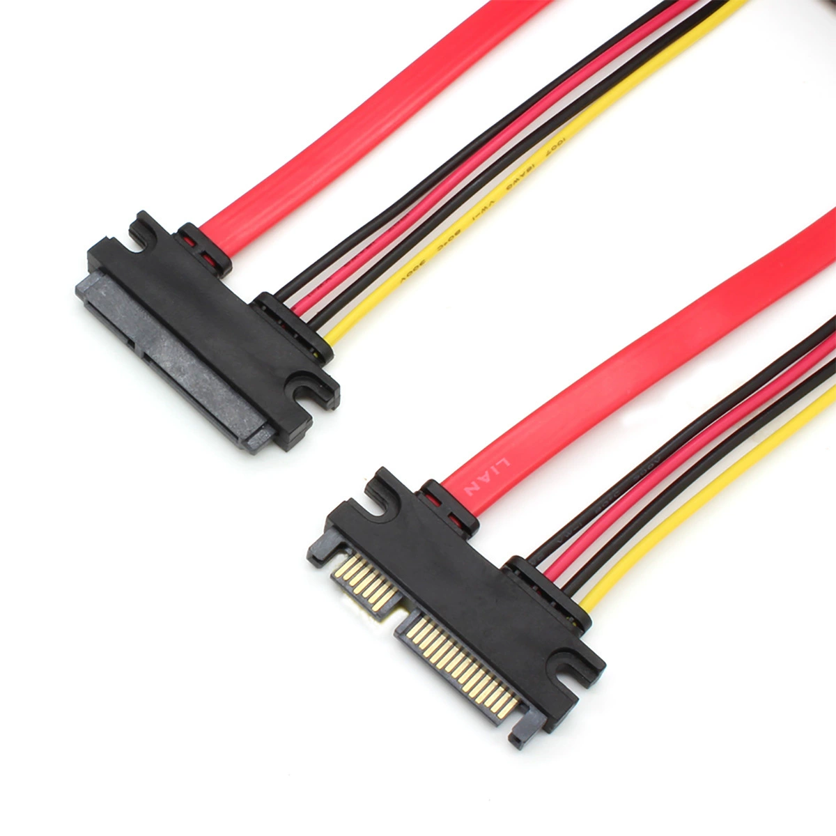 SATA7+15 удлинительная линия SATA для передачи данных и питания, кабель подключения к материнской плате, линейка 50 см
