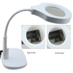 Best Desktop Magnifying Glass with LED Light for Reading, Beauty, Phone Repair, Inspection - Ultra Bright Desk Lamp 9145