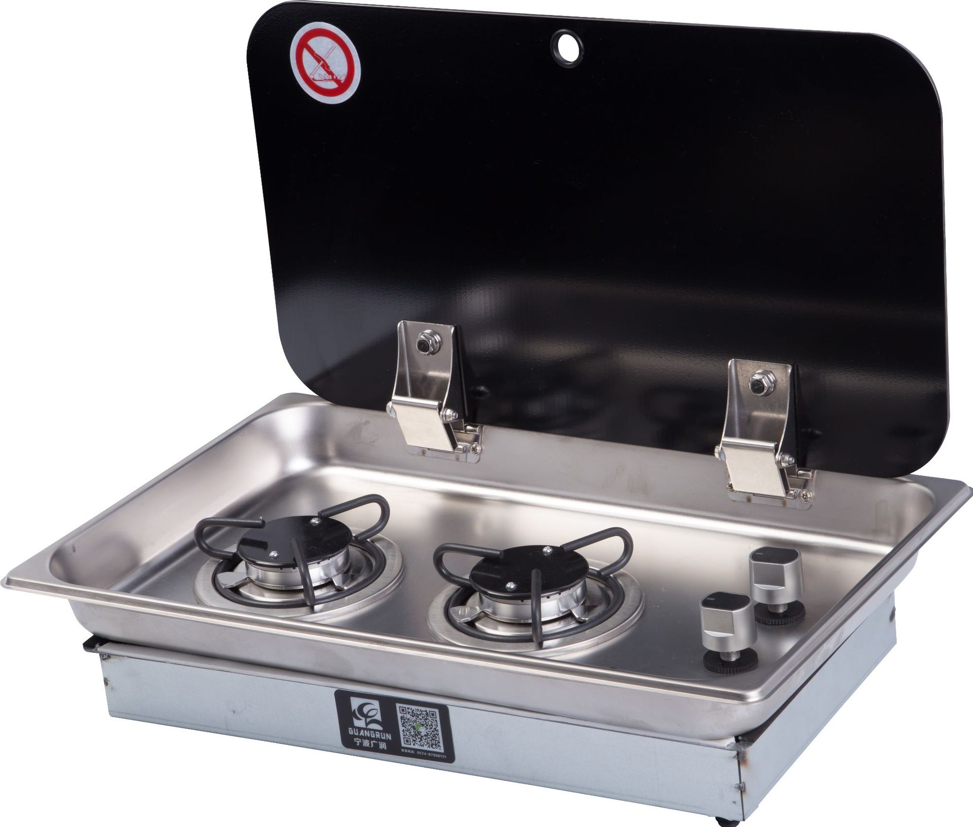 Ventas directas de fábrica Estufa de gas de RV genuina Guangrun Accesorios de RV con tapa de vidrio Estufa de gas de yate GR-902