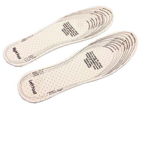 Wholesale breathable sweat-absorbent non-woven latex insoles punched breathable soft disposable self-cut latex insoles