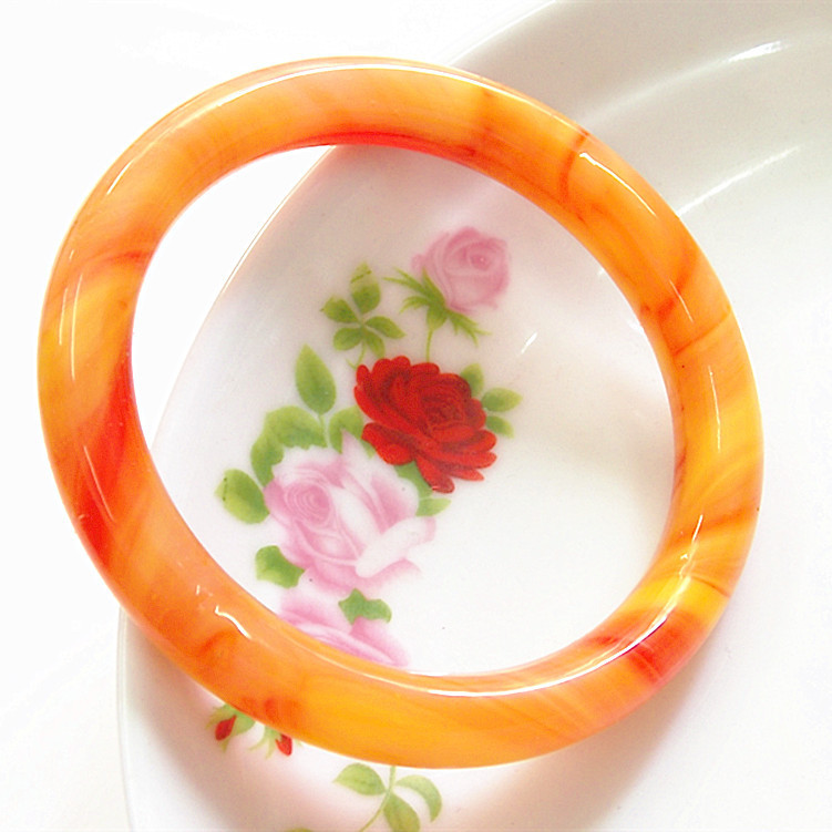 Glass amber bracelet wax agate