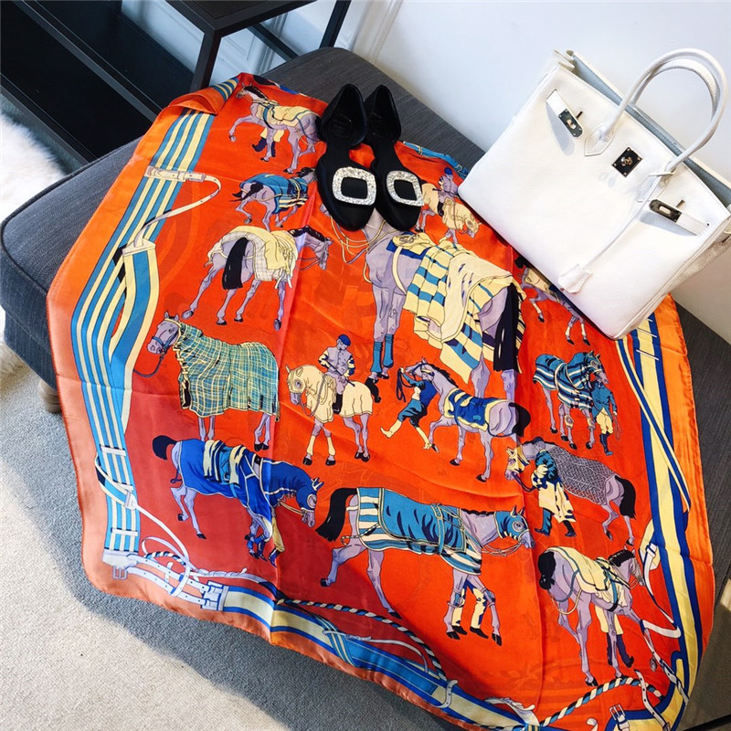 秋冬季时尚缎面保暖丝巾女  冬季新款马车加长薄款空调大披肩批发