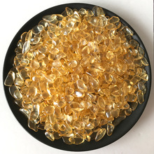 黃水晶碎石散珠花盆魚缸裝飾無孔散裝碎石