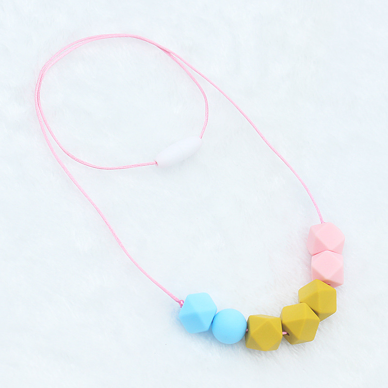 Nueva silicona mordedor collar masticable colgante bebé mordedura mordedor palo collar Amazon