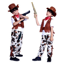 万圣节儿童节Cosplay服装 西部牛仔儿童舞台演出服派对扮演服