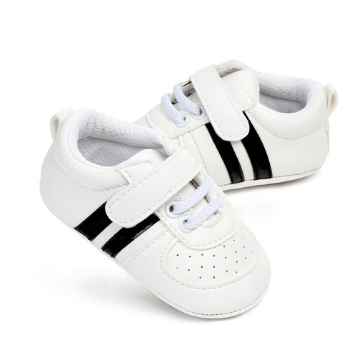Autumn new children's shoes for boys and girls leather white shoes Velcro baby shoes non-slip baby toddler shoes 2044