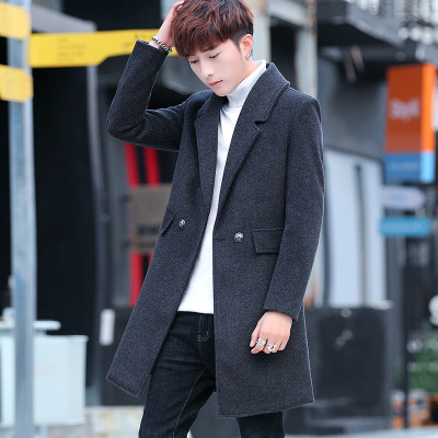 Autumn and winter overcoat Mid length version Korean Edition NH leisure time Woollen cloth coat man Windbreaker 2018 New trendy girl