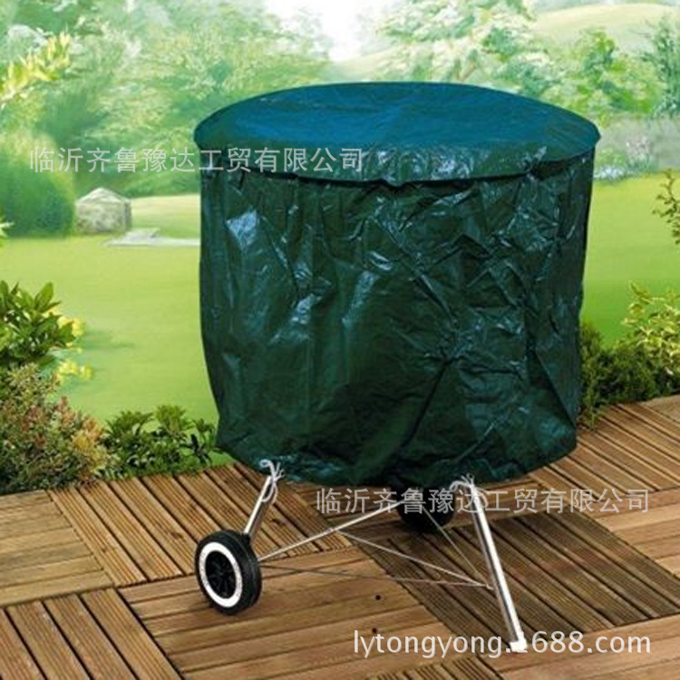 低价直销畅销欧美户外烧烤架防水纯热合无缝PE绿色保护罩