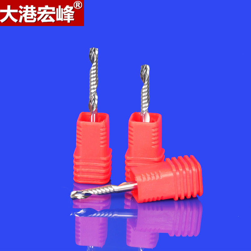 3.175德料钨钢抛光单刃螺旋铣刀 亚克力 PVC 无毛刺 数控雕刻机刀|ru