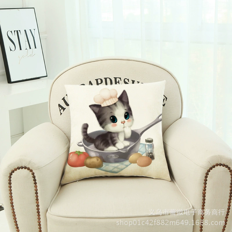Cartoon summer pillow, fresh seat, sofa, pillowcase