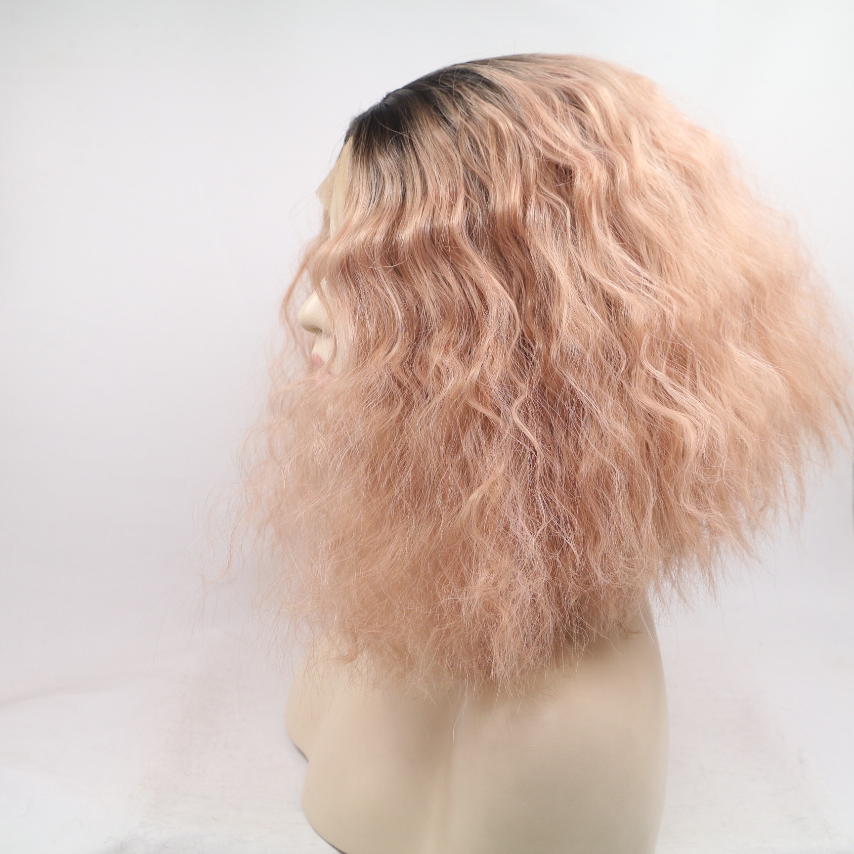 NEWLOOK PW1092 temperamento pequeño rollo de moda peluca de cabello largo peluca de encaje enseñanza peluca de cabeza