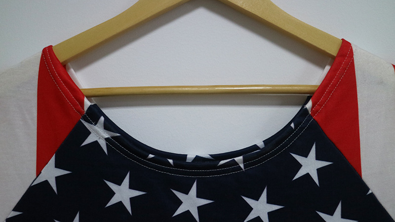 Color Block Irregular Star Dress Short Length American Flag Design Trendy Style Perfect for Parties and Celebrations